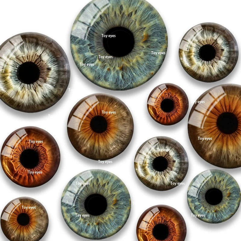10PCS Realistic Glass Toy Eyes Doll Making Safety Eyes Craft Supply
