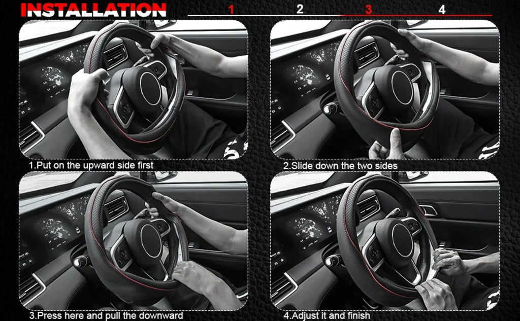 Car Steering Wheel Cover, Anti-Slip, Steering Wheel Cover Anti-Slip Comfort