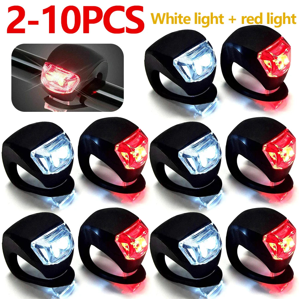 2-10pcs LED Silicone Bicycle Front Premium Quality Replacement Accessory