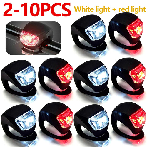 2-10pcs LED Silicone Bicycle Front Premium Quality Replacement Accessory