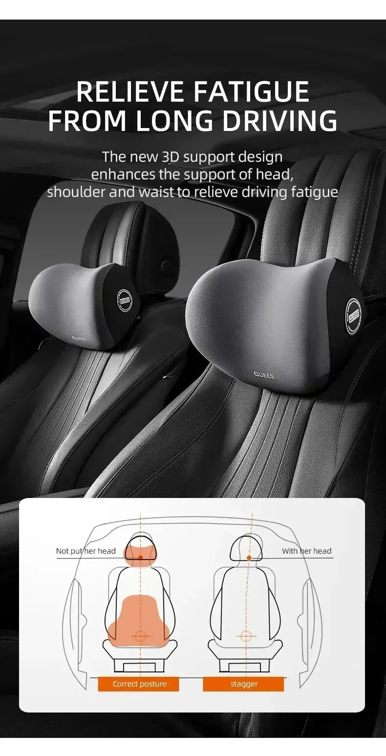 Ergonomic Car Headrest and Lumbar Premium Quality Replacement Accessory