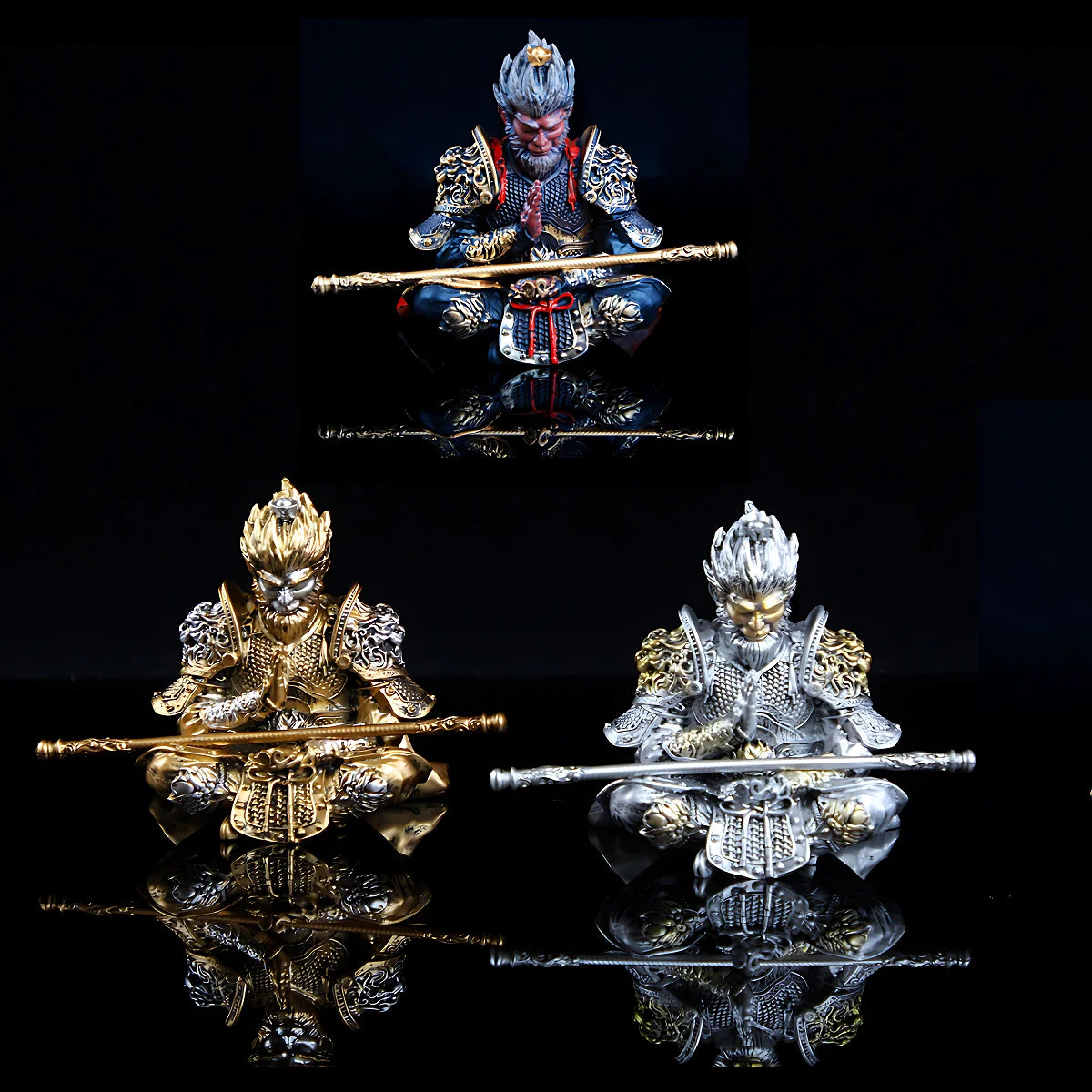 Vibrant Monkey King Figurine 1 Car Dashboard Ornament Decoration