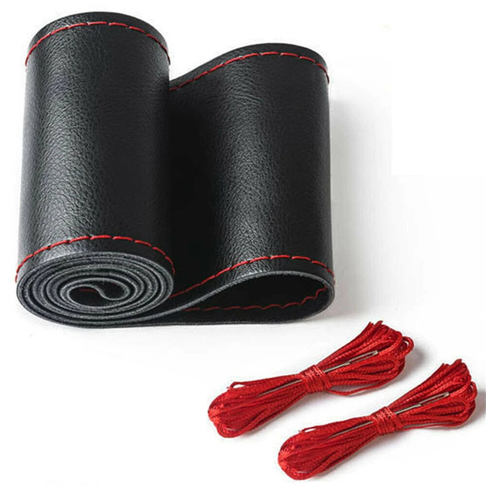 Steering Wheel Cover DIY Leather Steering Wheel Cover Anti-Slip Comfort