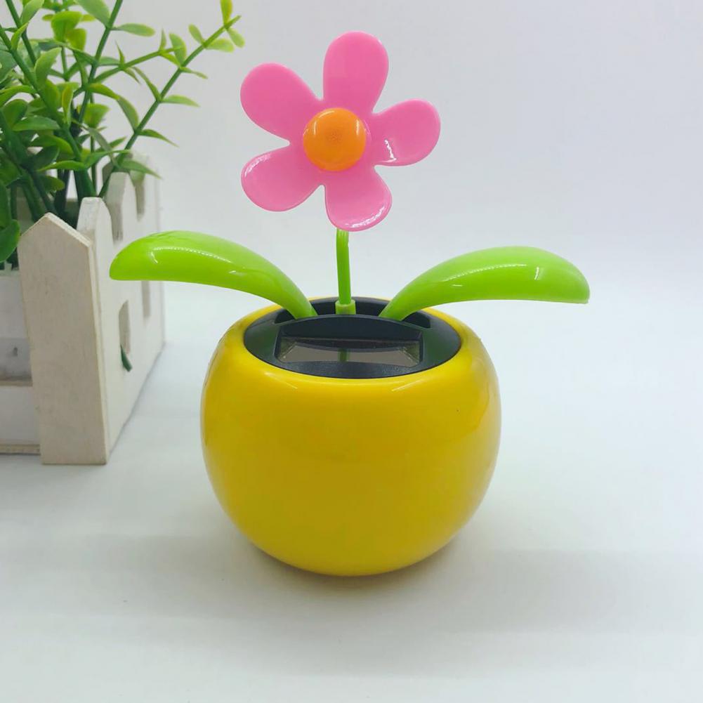 Fashion Car Ornament Solar Powered Car Dashboard Ornament Decoration
