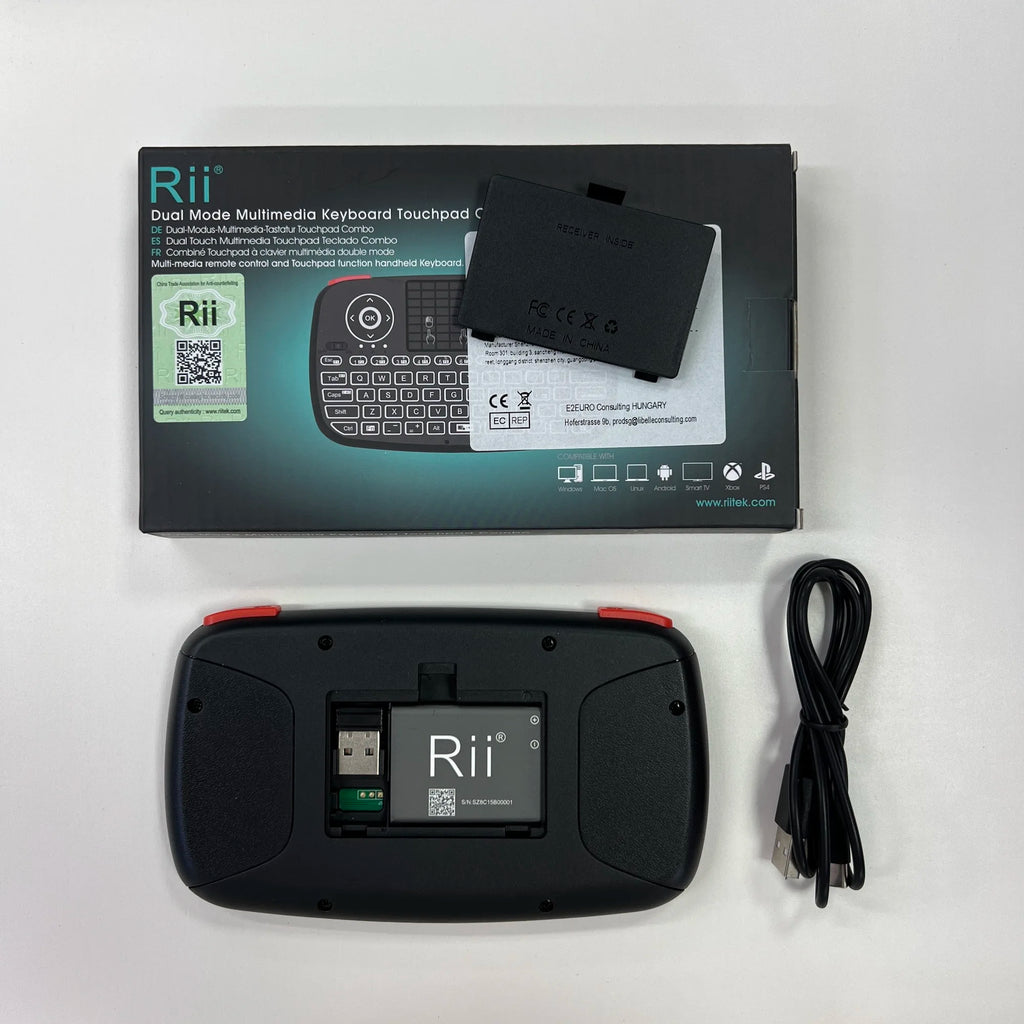 Wireless Keyboard With Touchpad Rii i4 Mini BT 2.4GHz Backlit Mouse Remote Control For Windows Android Smart TV