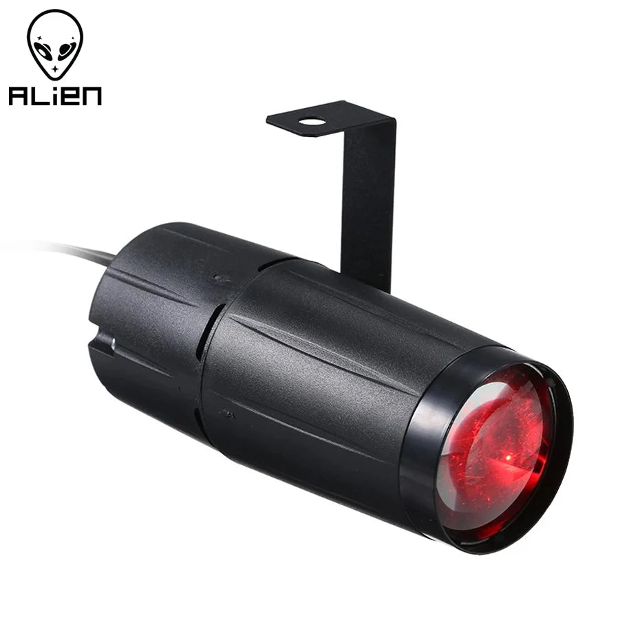 ALIEN 5W LED Beam Spotlight Pinspot Light Mirror Balls DJ Disco Party Christmas Dance Holiday Back lights Stage Lighting Effect
