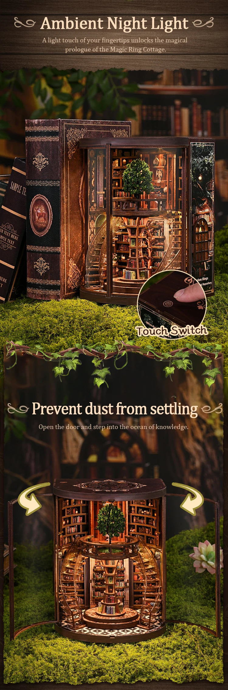 DIY Book Nook Kit Retro Premium Quality Replacement Accessory