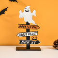Halloween Wooden Ornament Ghost Pumpkin Skull Horror Desktop Decoration For Kids Halloween Party Supplies