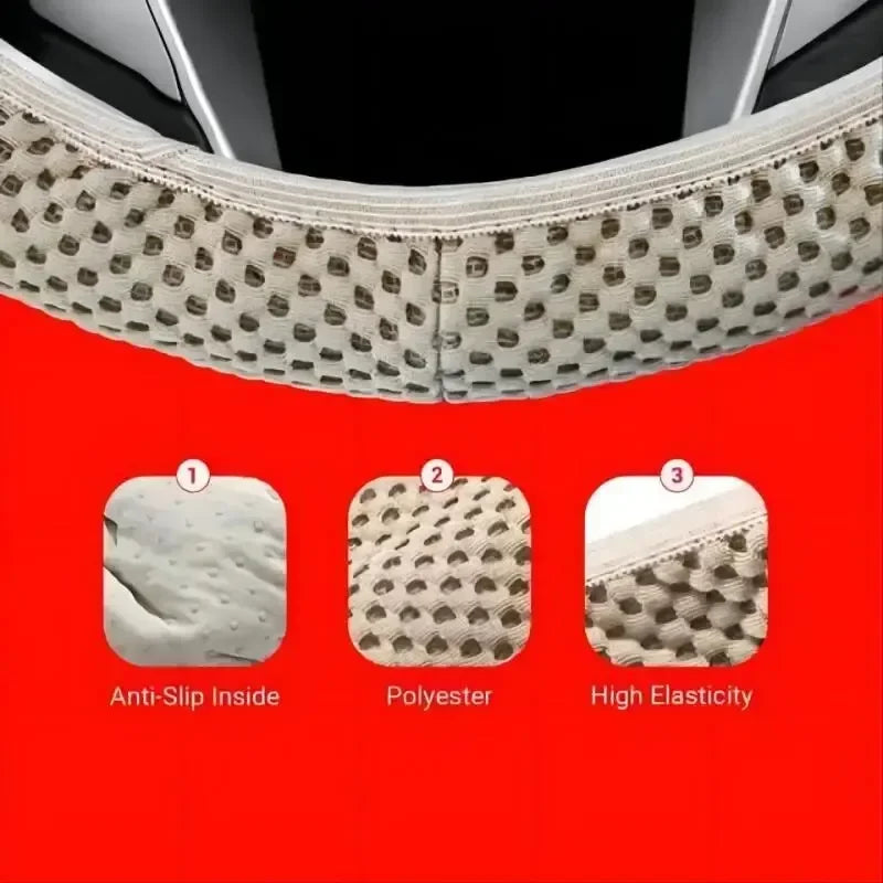 Elastic Steering Wheel Cover, Warm Steering Wheel Cover Anti-Slip Comfort