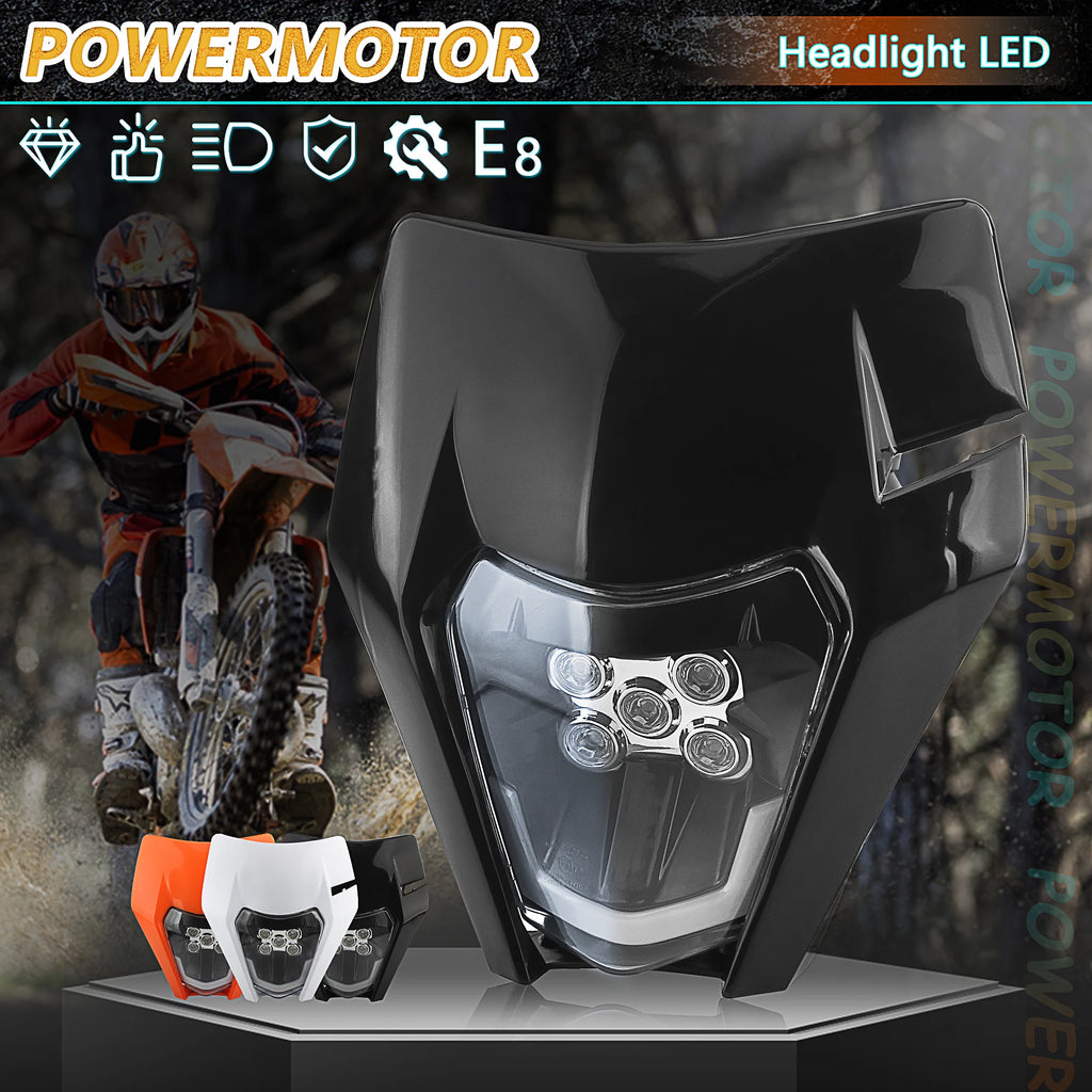 Motorcycle Headlight LED Enduro for Premium Quality Replacement Accessory