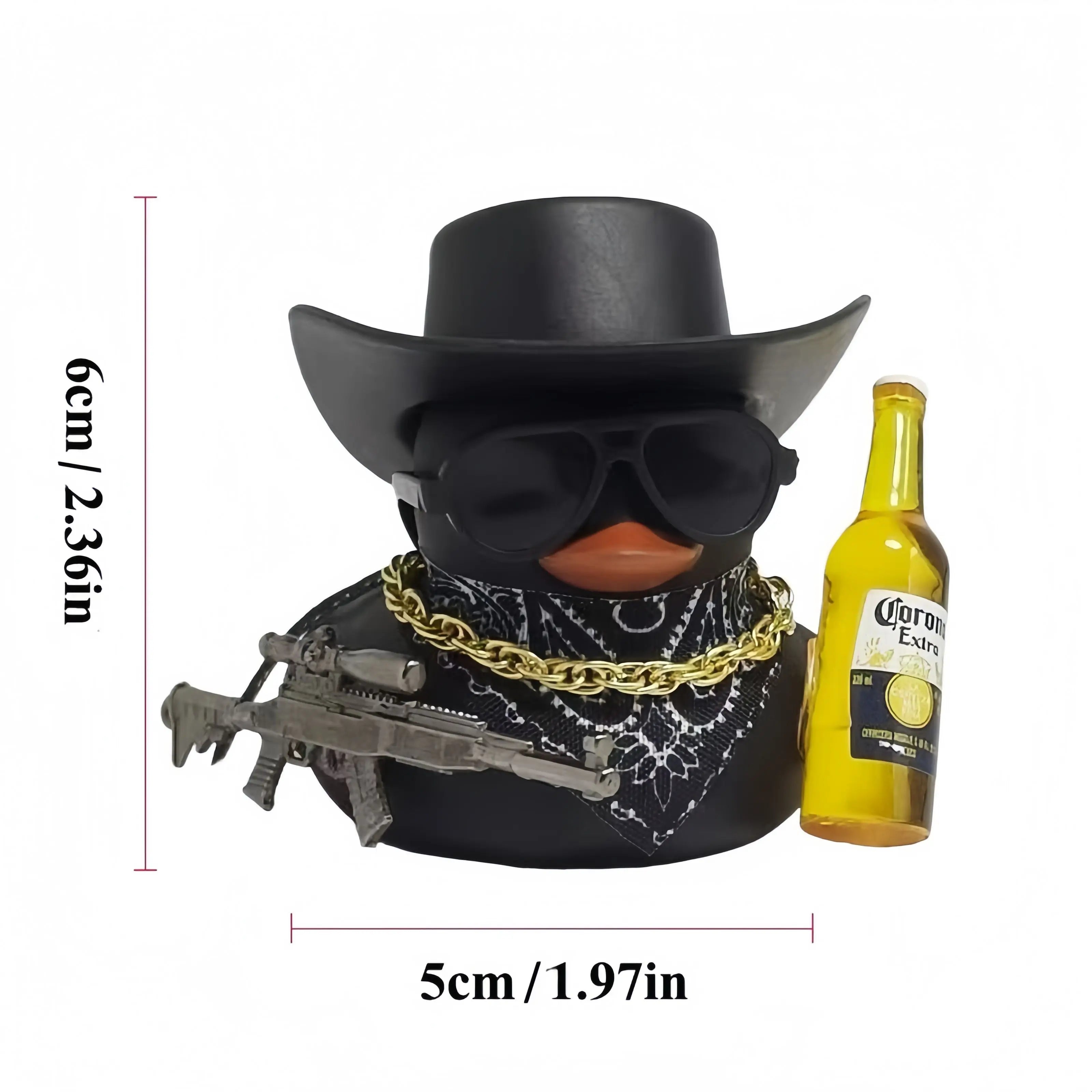 Cool Cowboy Duck Car Dashboard Car Dashboard Ornament Decoration