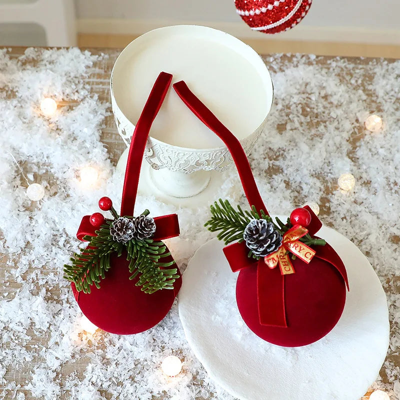 Christmas Ball Ornament Nordic Bells Christmas Tree Hanging Pendants Decorations For Home New Year Party Supplies Gifts