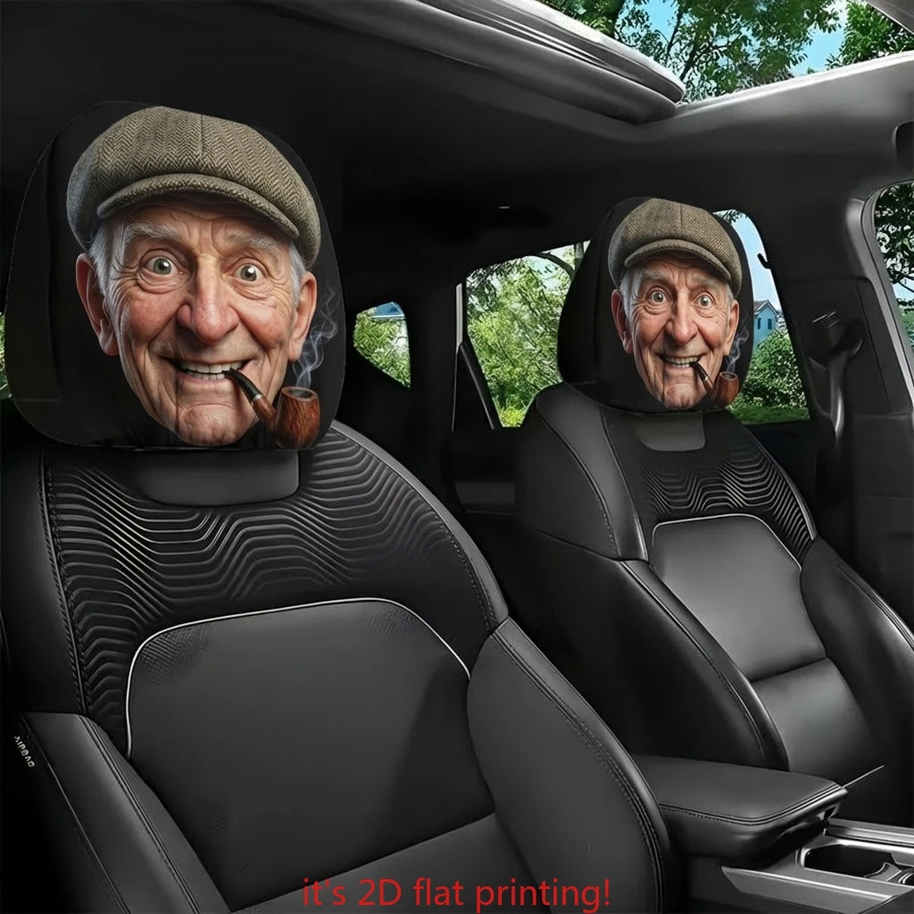 Headrest Covers Featuring a Humorous Premium Quality Replacement Accessory