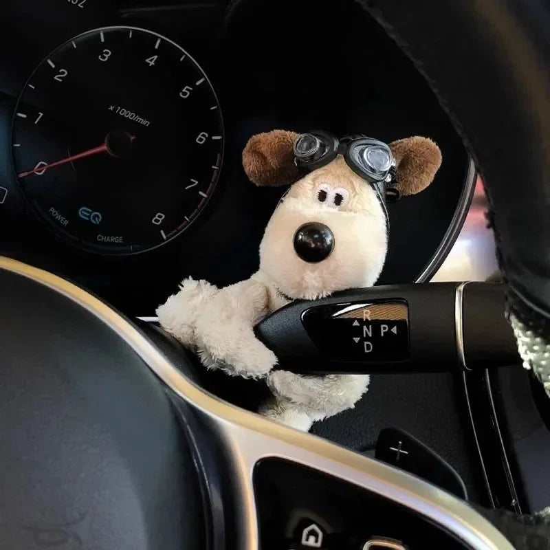 Cute Plush Puppy Car Turn Car Dashboard Ornament Decoration