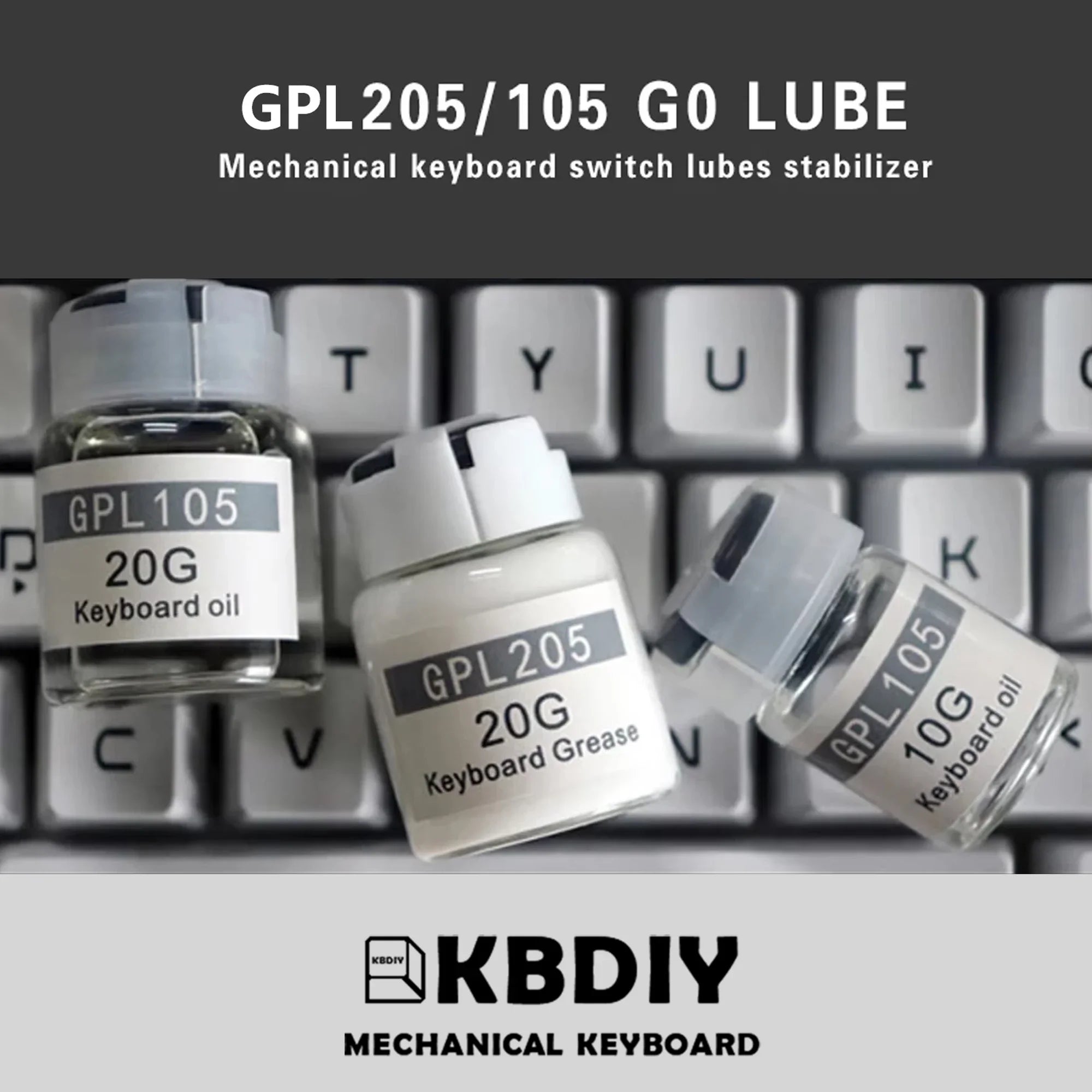 KBDiy GPL 205g0 105 205 Mechanical Keyboard Switch Lube Customization Kit