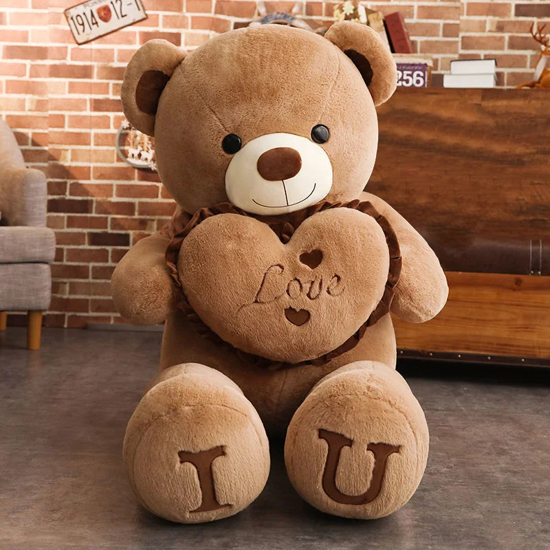 80/100Cm Big Pink Plush Toy Teddy Bear Giant Stuffed Animals Birthday Valentine's Day Gift Soft Pillow Dolls Girlfriend Girl Wif