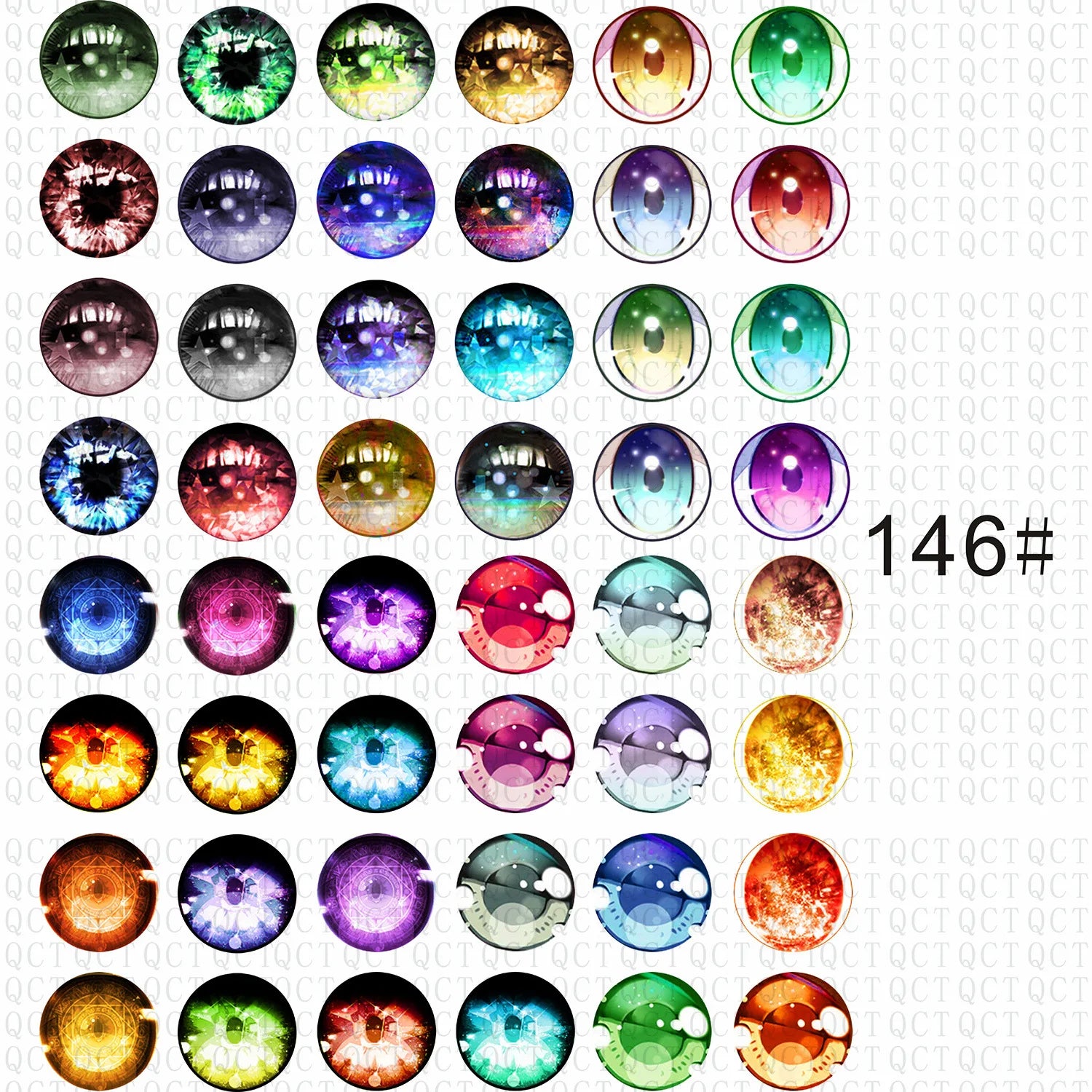 50Pcs 6/8/10/12mm Doll Glass Eye Doll Making Safety Eyes Craft Supply