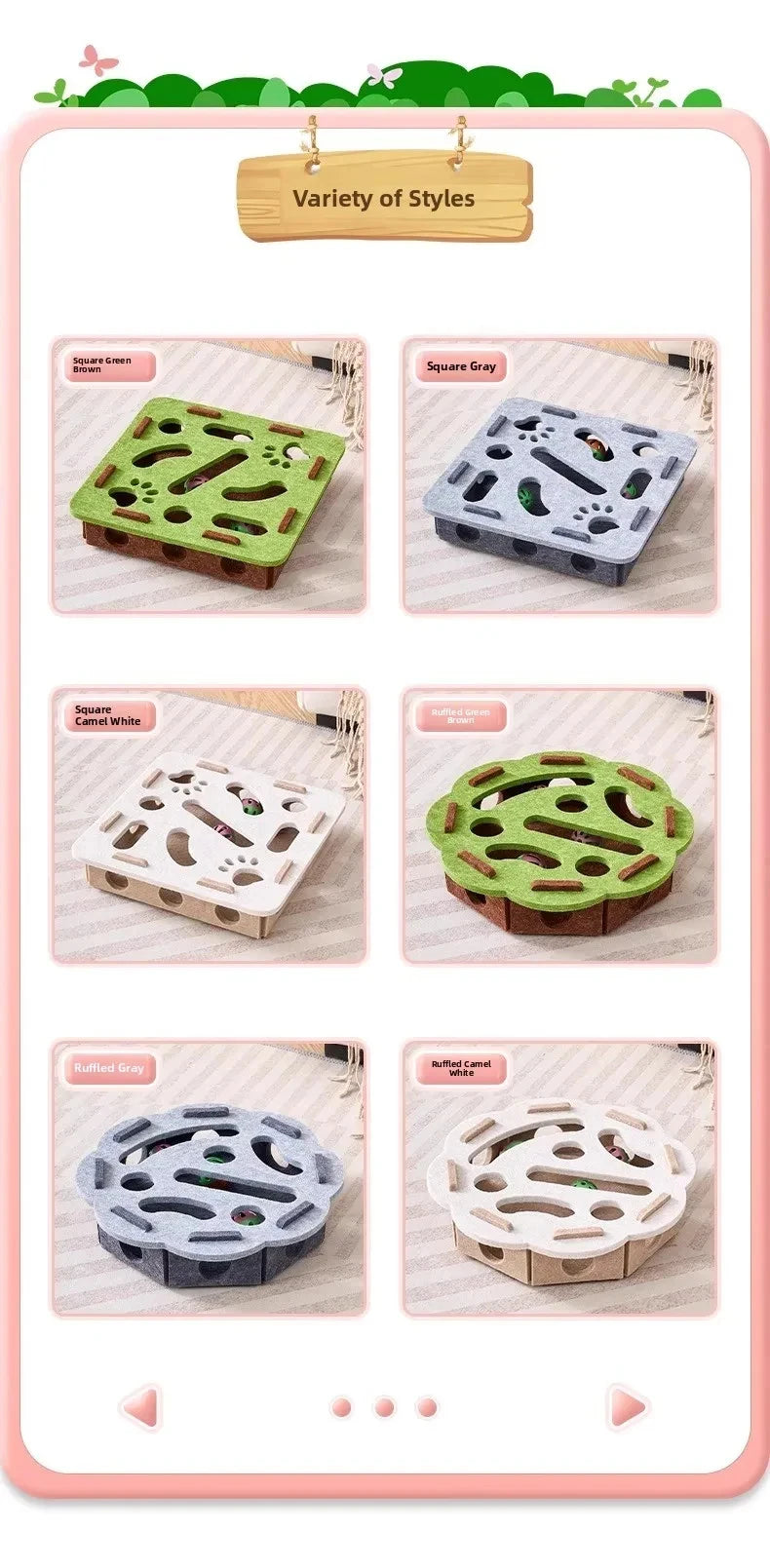 Cat Puzzle Toy Felt Box Premium Quality Replacement Accessory