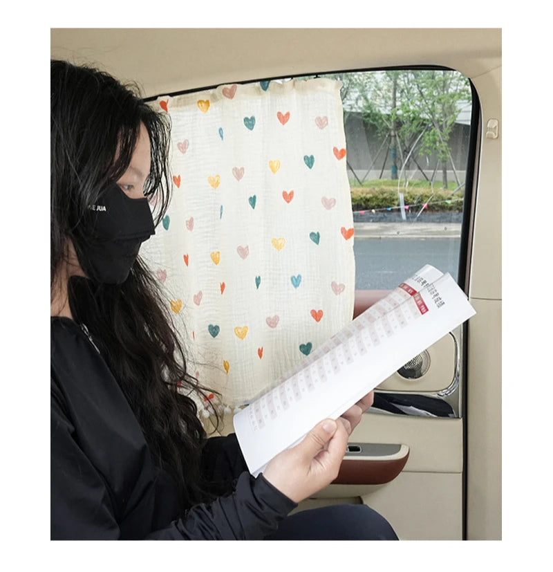 Cartoon Car Curtains Sunshade Side Car Sun Shade UV Protector