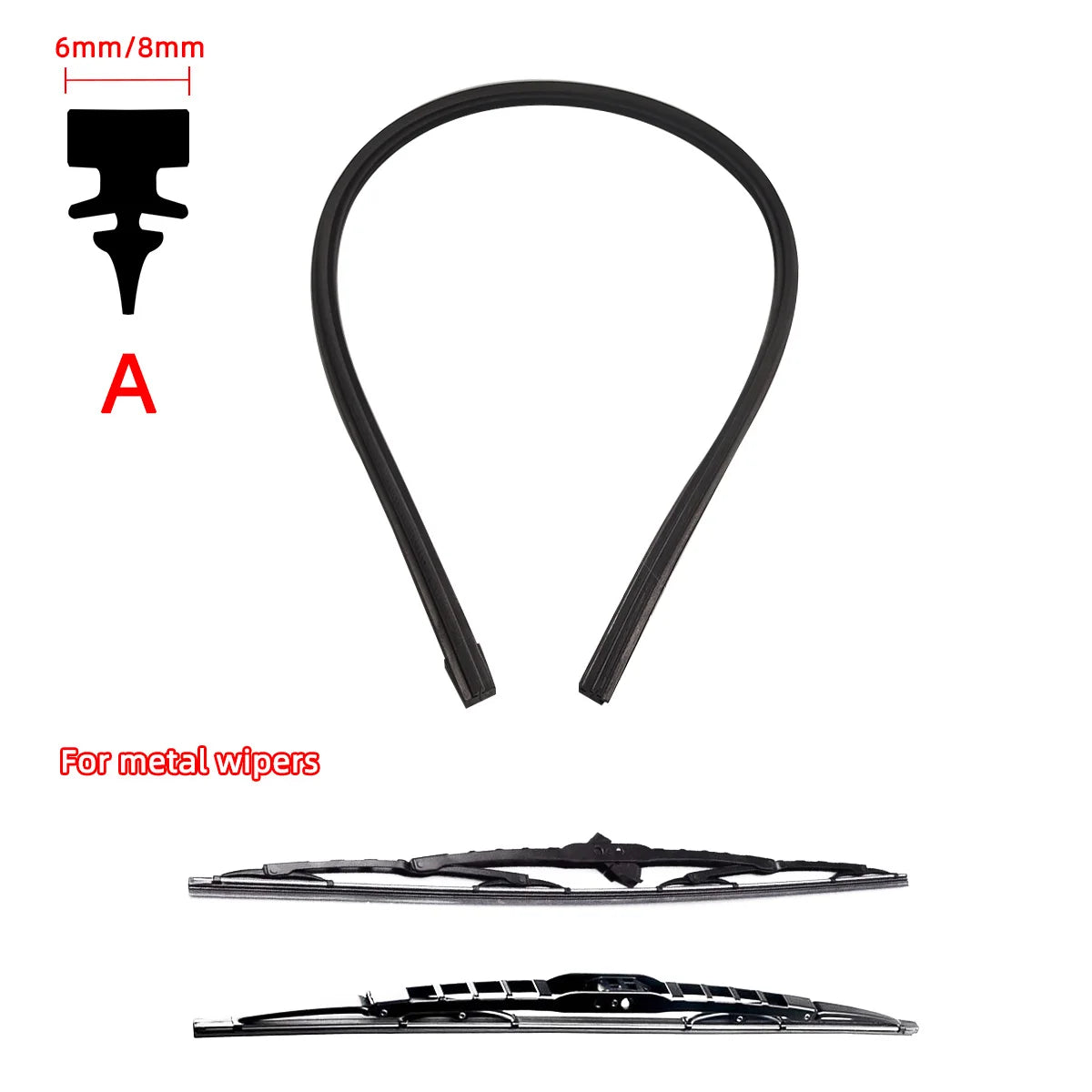 Car Wiper Rubber Strips Refill Premium Quality Replacement Accessory