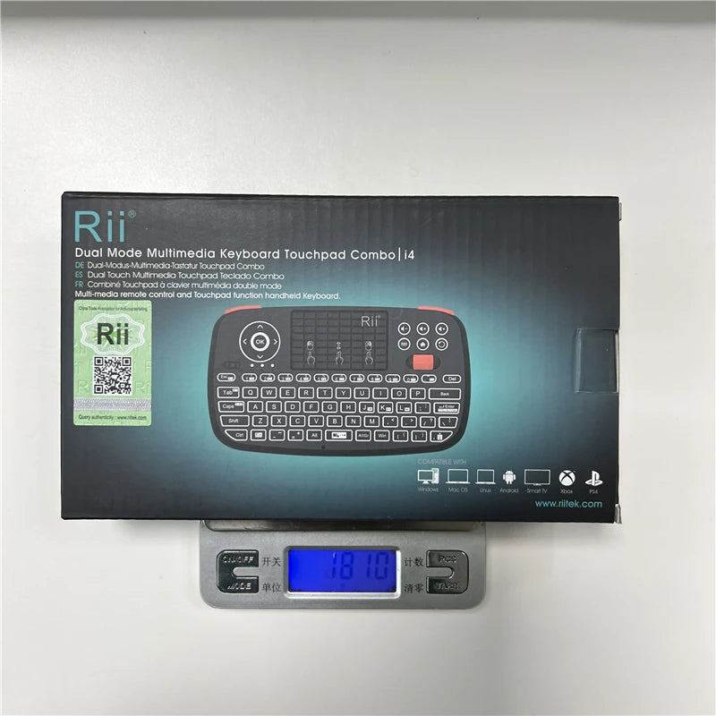 Wireless Keyboard With Touchpad Rii i4 Mini BT 2.4GHz Backlit Mouse Remote Control For Windows Android Smart TV