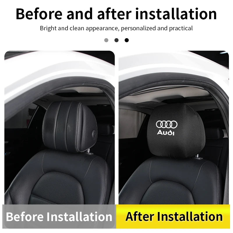Car Headrest Cover for Audi Premium Quality Replacement Accessory