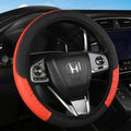 Leather Car Steering-wheel Cover 37CM-38CM Steering Wheel Cover Anti-Slip Comfort