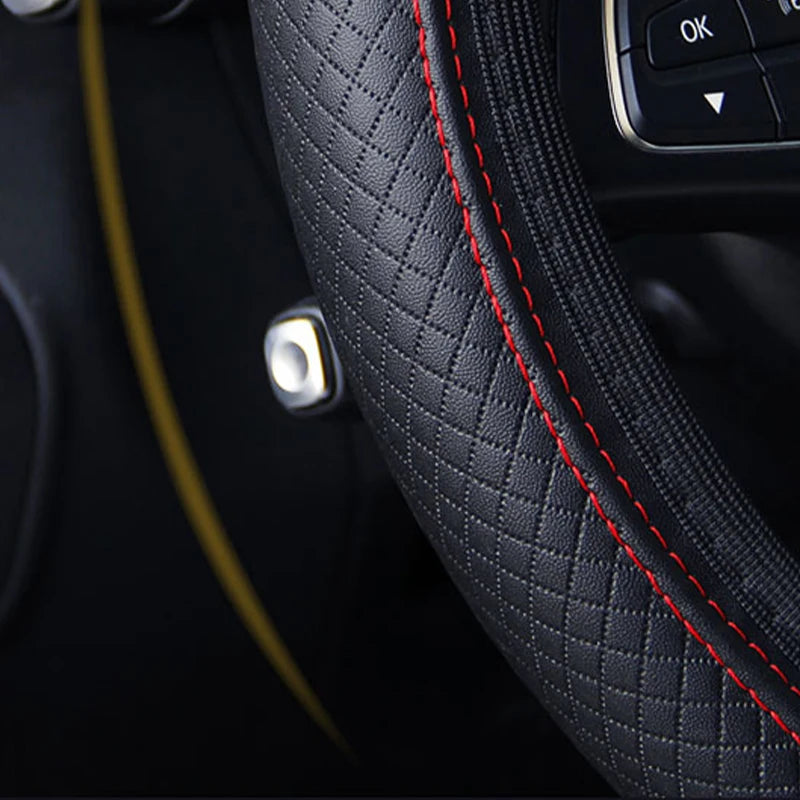 Full-Wrapped Car Steering Wheel Cover Steering Wheel Cover Anti-Slip Comfort