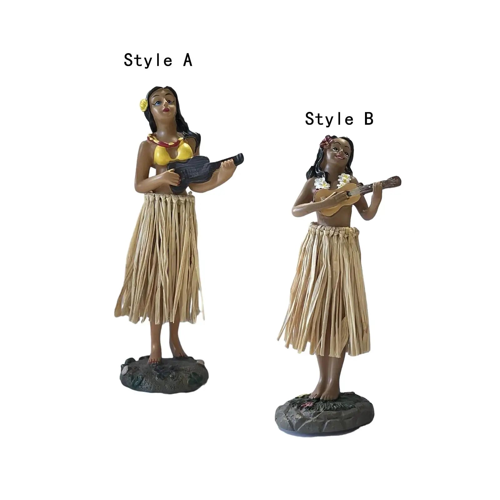 Hawaiian Dashboard Doll with Guitar Car Dashboard Ornament Decoration