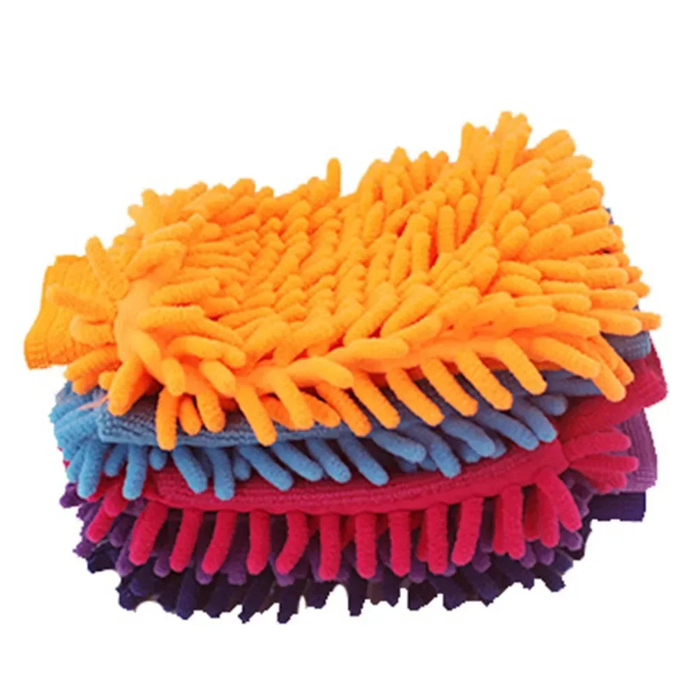 Car Wash Gloves Chenille Coral Premium Quality Replacement Accessory
