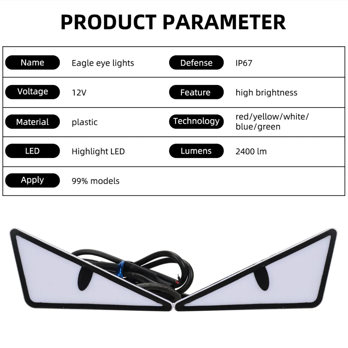 Universal Car LED Devil Eyes Premium Quality Replacement Accessory