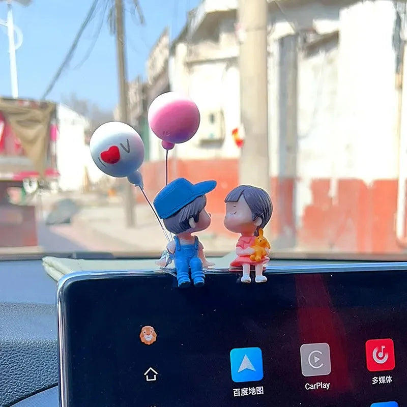 Cute Cartoon Couples Car Decoration Car Dashboard Ornament Decoration