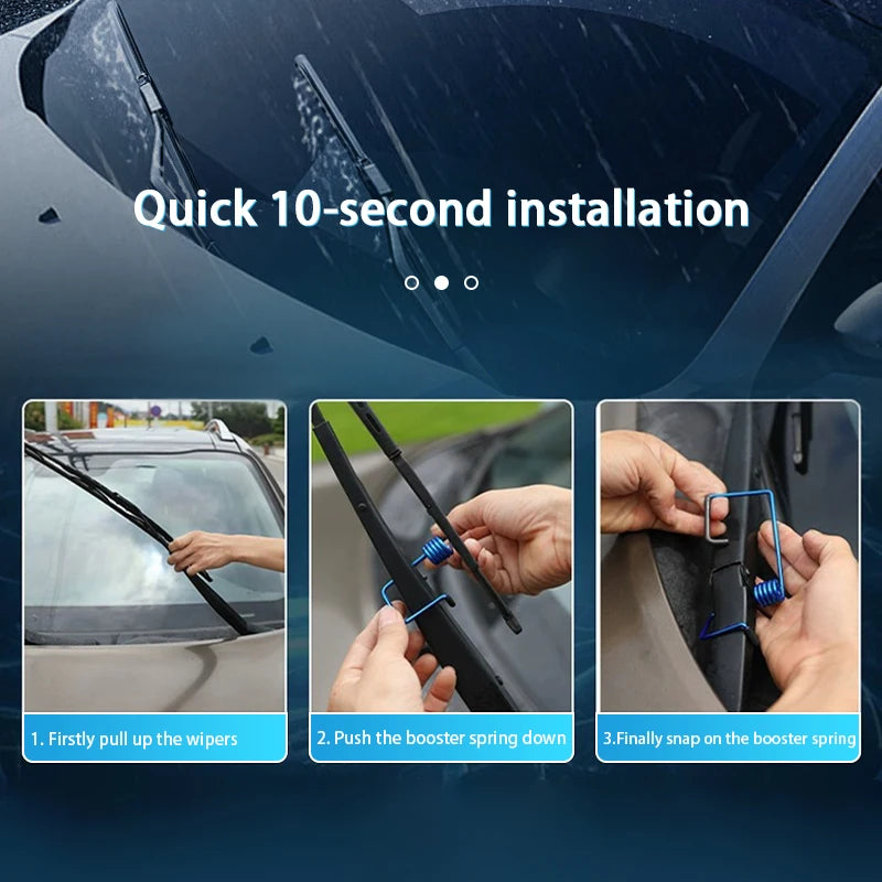2 Pcs Universal Wiper Blade Premium Quality Replacement Accessory