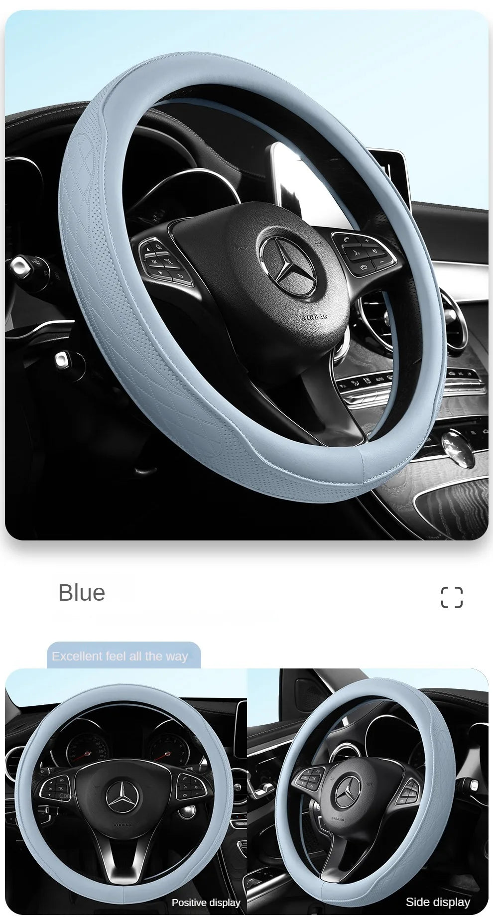Steering Wheel Cover, Non-slip Napa Steering Wheel Cover Anti-Slip Comfort