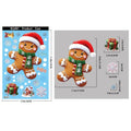 Christmas Window Stickers Gingerbread Man Santa Claus Snowman Snowflake Xmas Stickers Navidad Ornaments Merry Christmas Decor