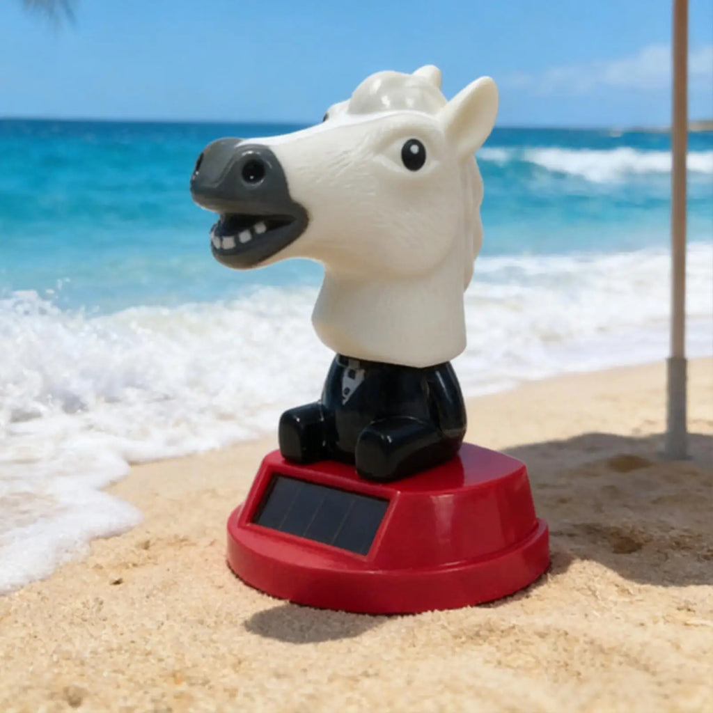Car Ornament Solar Bobblehead Doll Car Dashboard Ornament Decoration