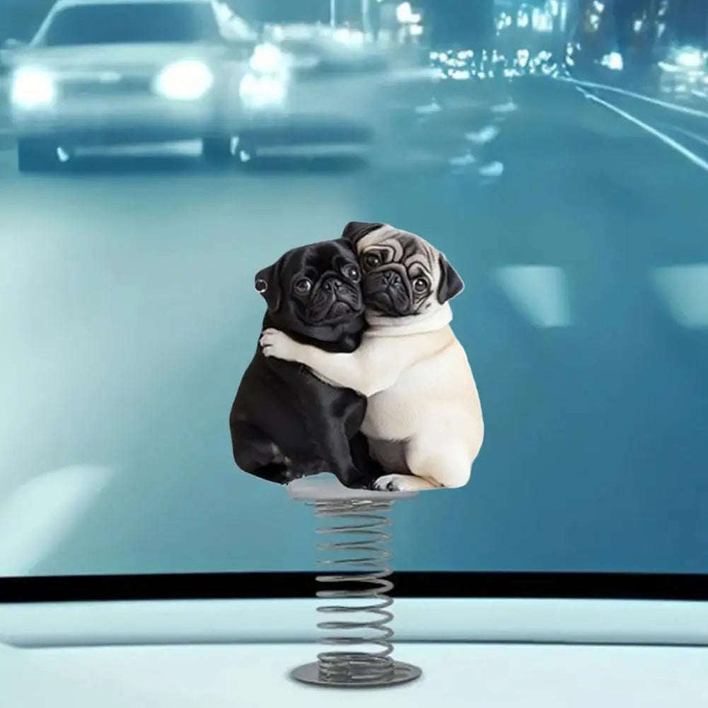 Lovely Dog Acrylic Spring Shaking Car Dashboard Ornament Decoration