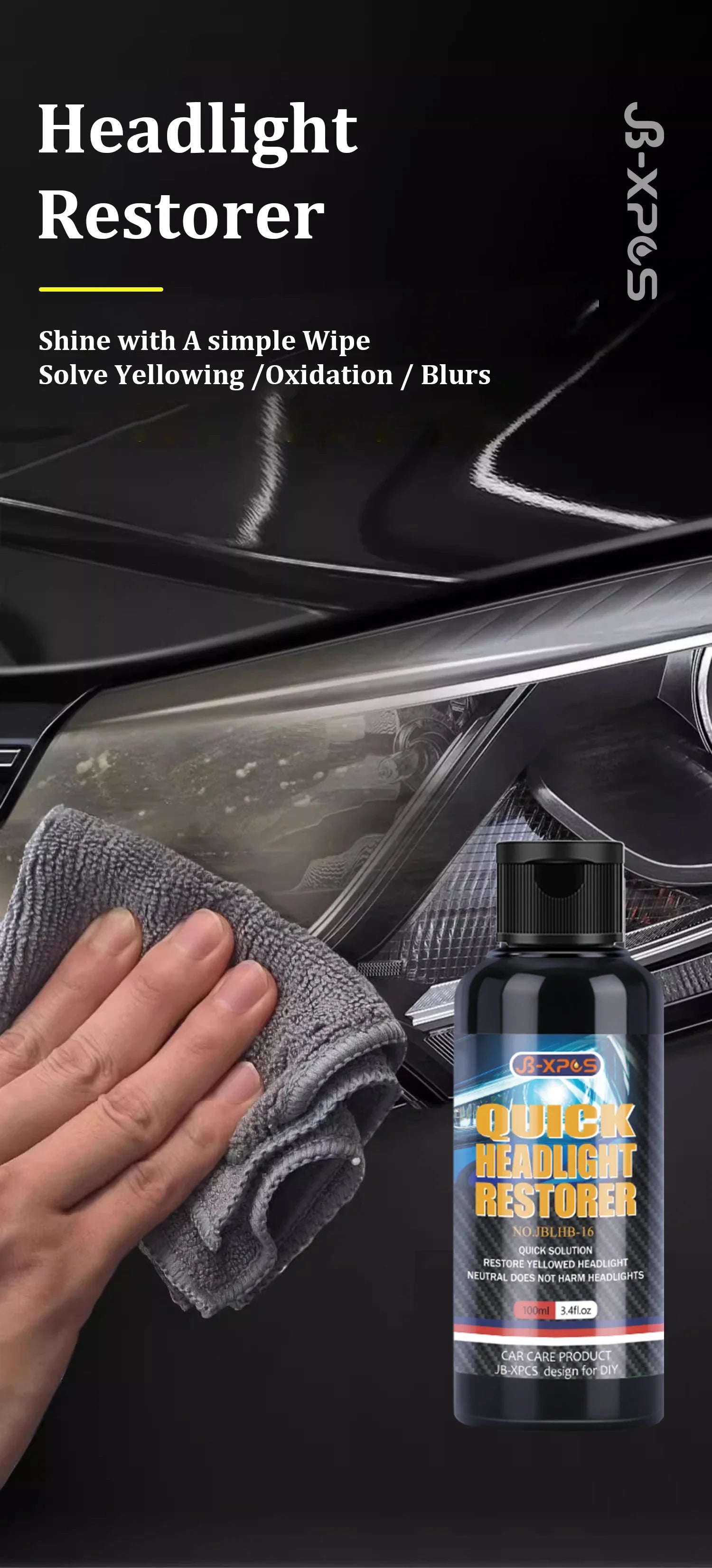 Car Headlight Restoration Polishing Kits Premium Quality Replacement Accessory