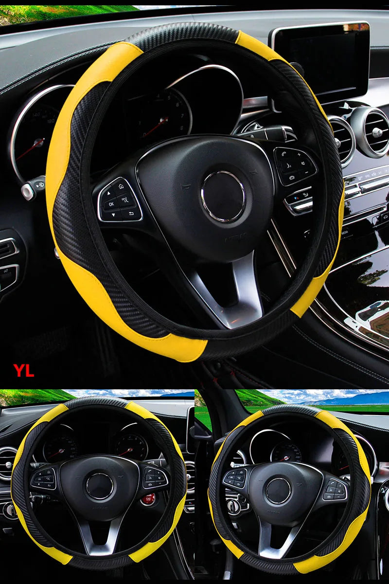 Car Steering Wheel Cover Breathable Steering Wheel Cover Anti-Slip Comfort