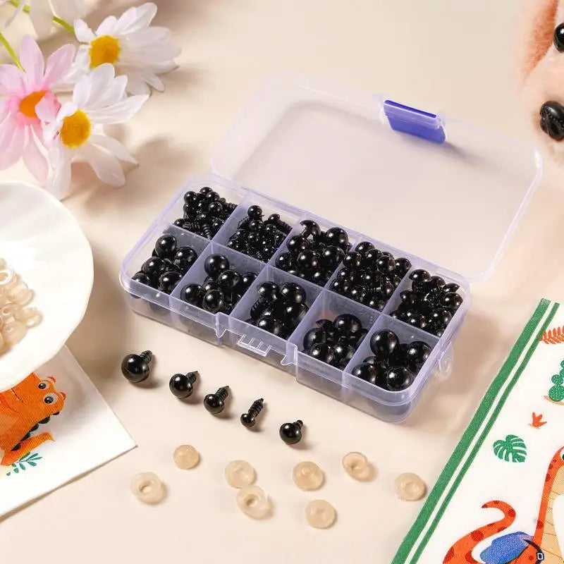 200Pcs 6-12mm Eyeball Doll Making Doll Making Safety Eyes Craft Supply