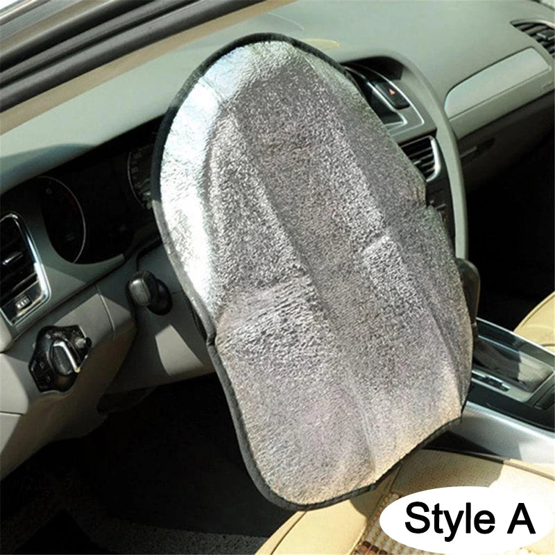 Car Steering Wheel Sun Shade Steering Wheel Cover Anti-Slip Comfort