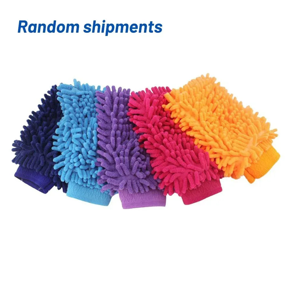 Car Wash Gloves Chenille Coral Premium Quality Replacement Accessory