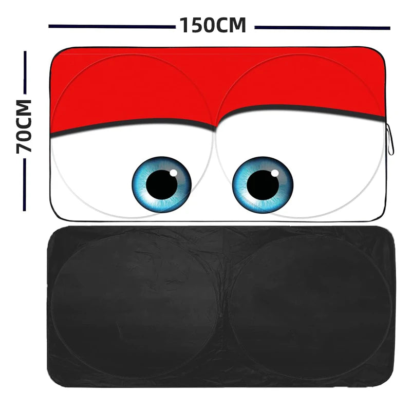 Cartoon Eyes parasol Car Sunshade Car Sun Shade UV Protector