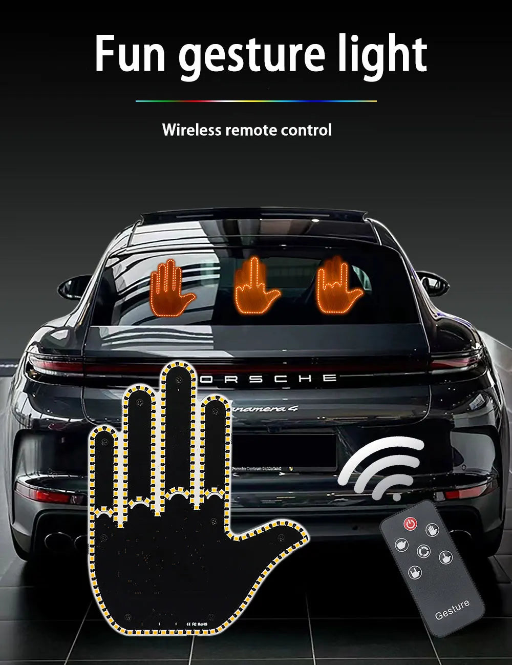 Car Finger Light With Remote Premium Quality Replacement Accessory