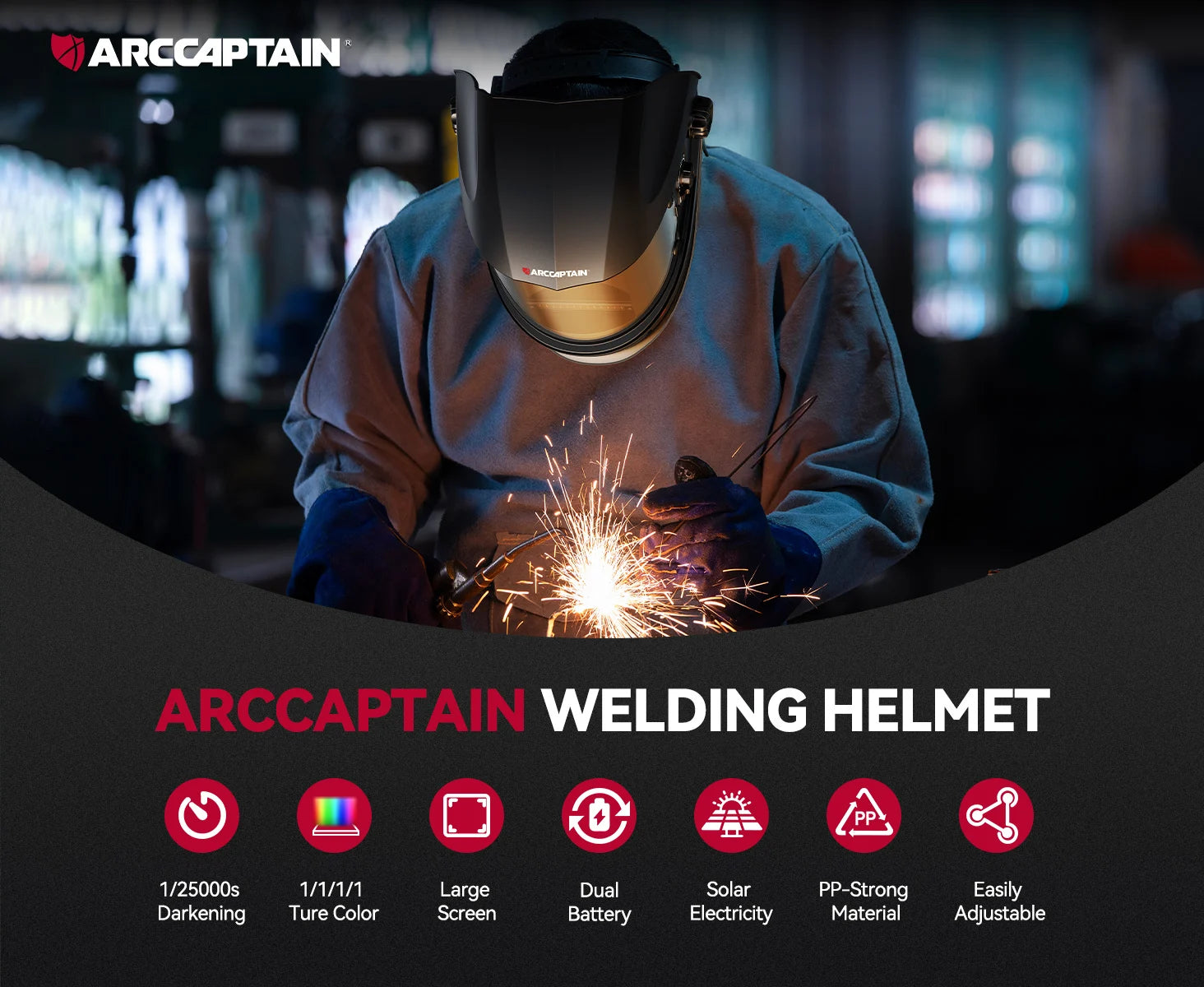 ARCCAPTAIN Auto Darkening Welding Helmet Premium Quality Replacement Accessory