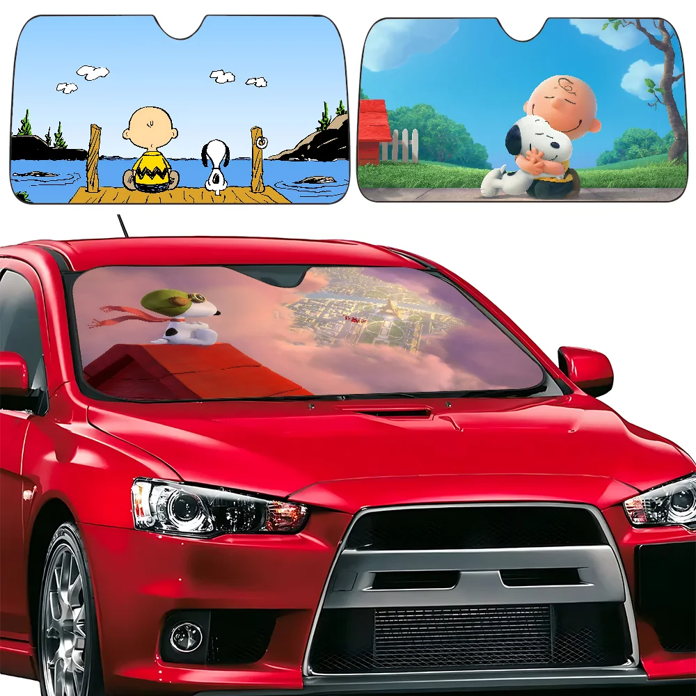 Snoopyes Cartoon Cute Car Sun Car Sun Shade UV Protector