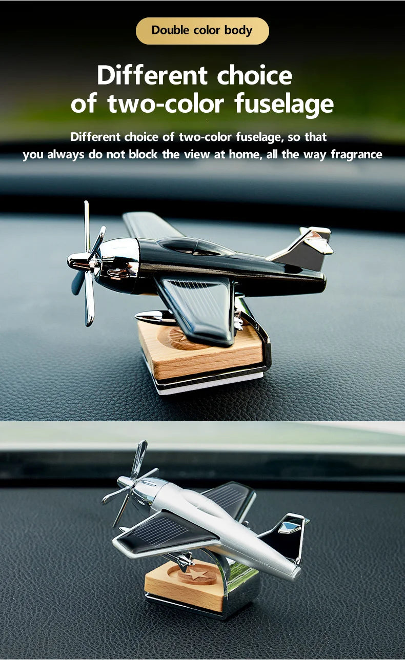 Car interior accessories solar airplane Car Dashboard Ornament Decoration