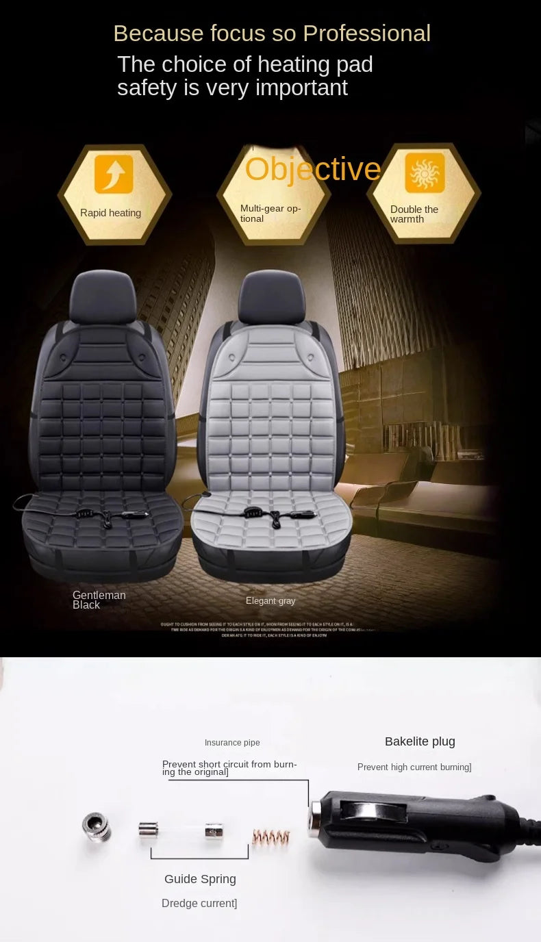 Car black heating seat cushion Premium Quality Replacement Accessory