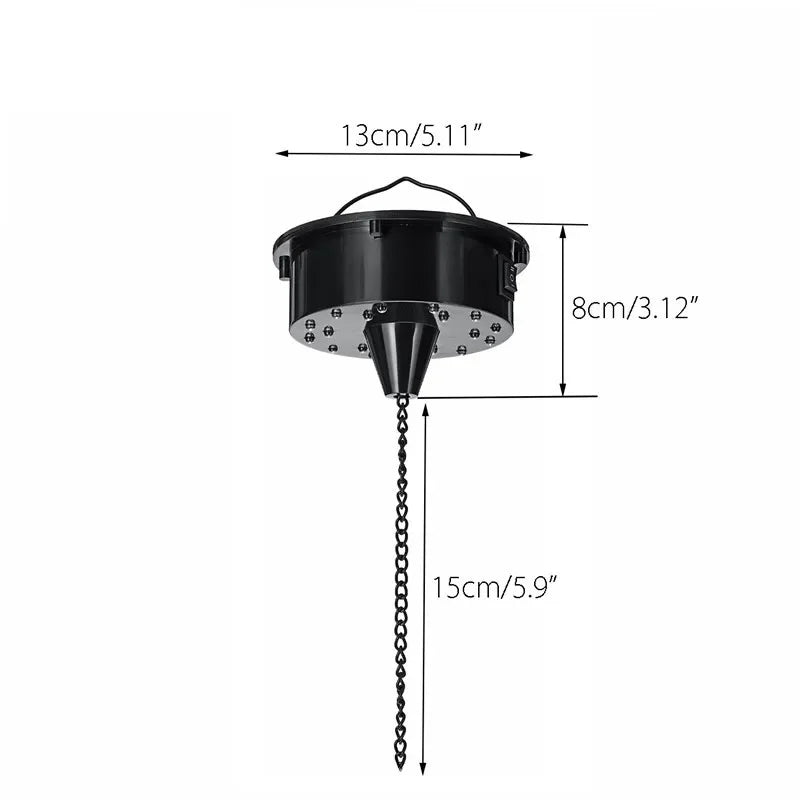 18 LED Lights Glass Rotating Mirror Disco Ball Motor Sound Control Reflection Ball Hanging for Disco DJ Party Stage No ball