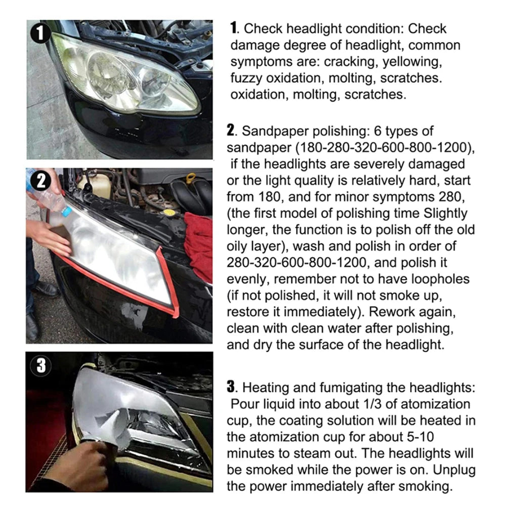 800ML Car Headlight Restoration Automotive Premium Quality Replacement Accessory